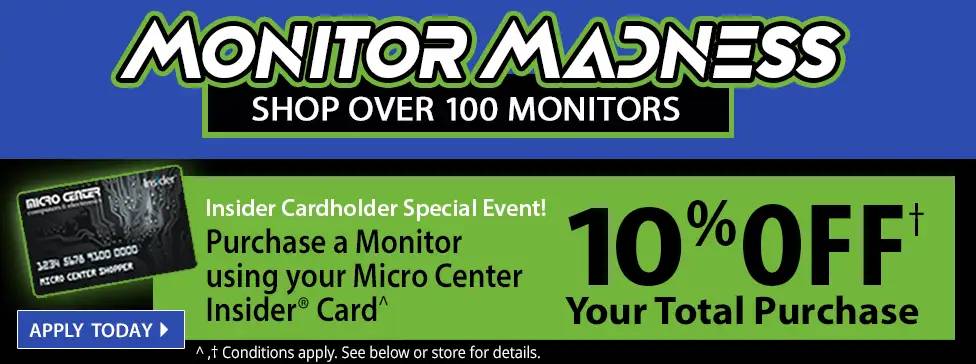 Micro Center Monitor Madness promo