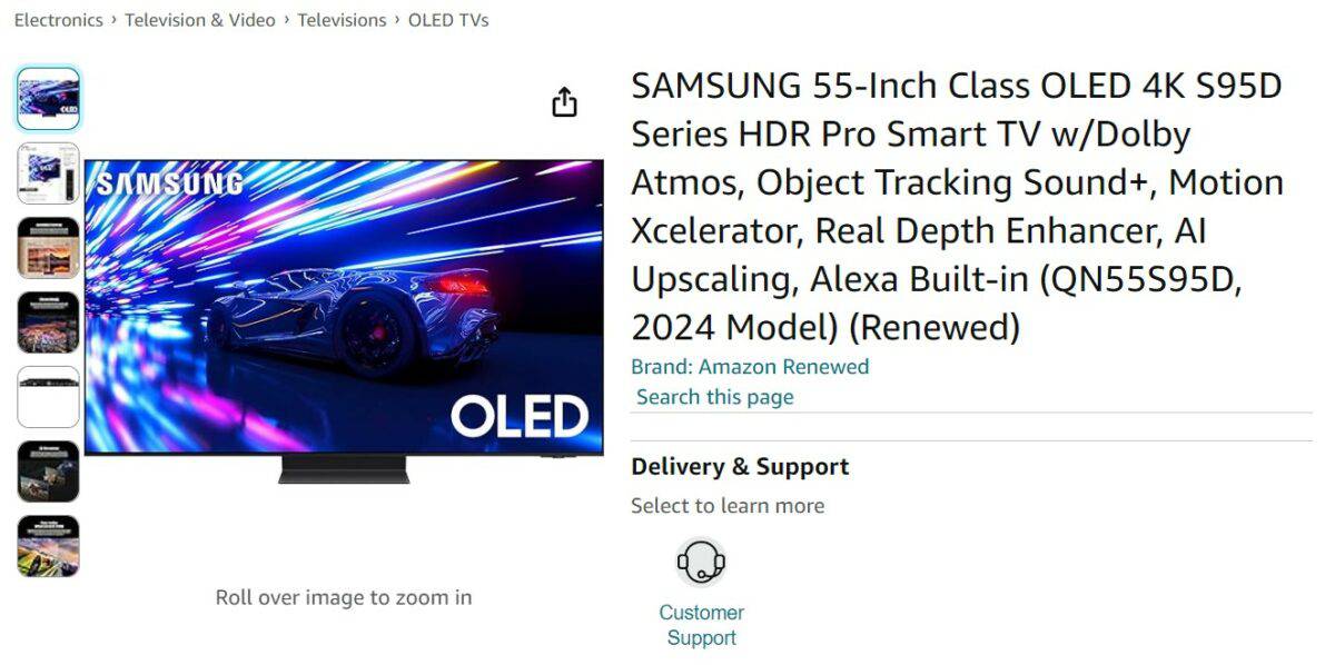 S95D 55 inch renewed Amazon