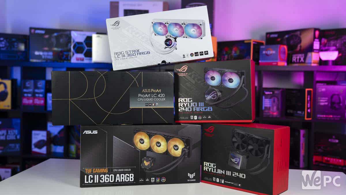 ASUS liquid cooler roundup ASUS AIO models