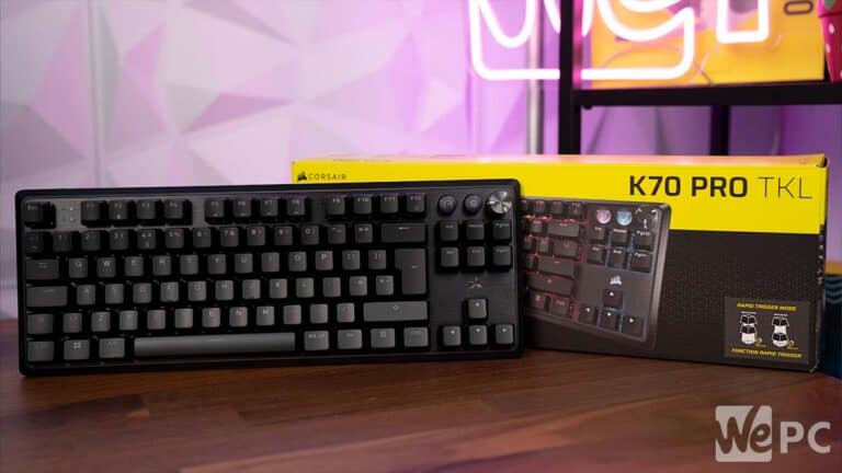 K70 Pro TKL front with box on table